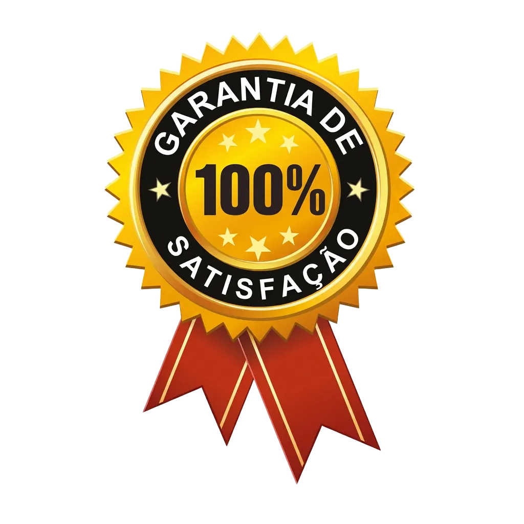 Selo de garantia de 100% satisfação